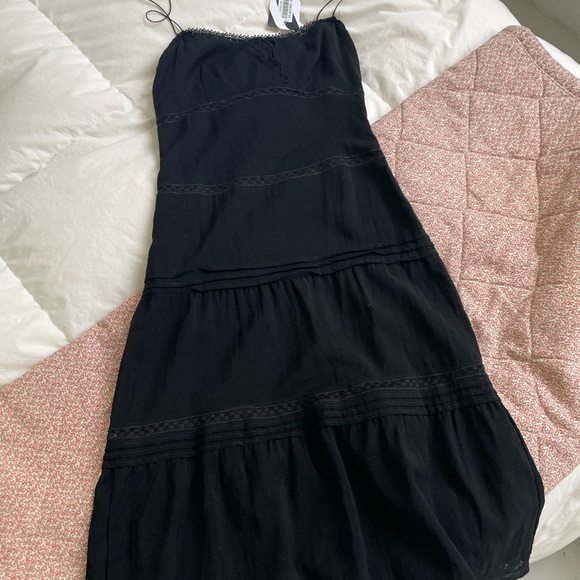 Black Tiered Mid Elie Tahari Dress - Picture 4 of 5